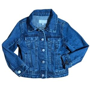 Tractr Toddler Girls Classic Indigo Denim Jacket Dark Wash Button down Size 2T